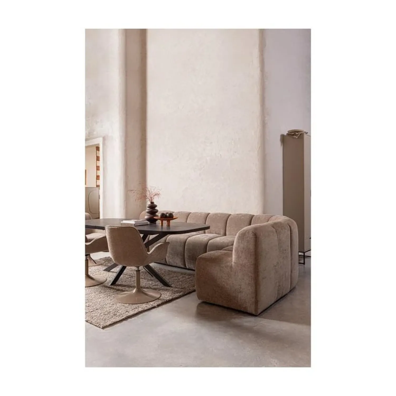 WOOOD Vloerkleden|Efia Vloerkleed wol bruin melange 170x240cm