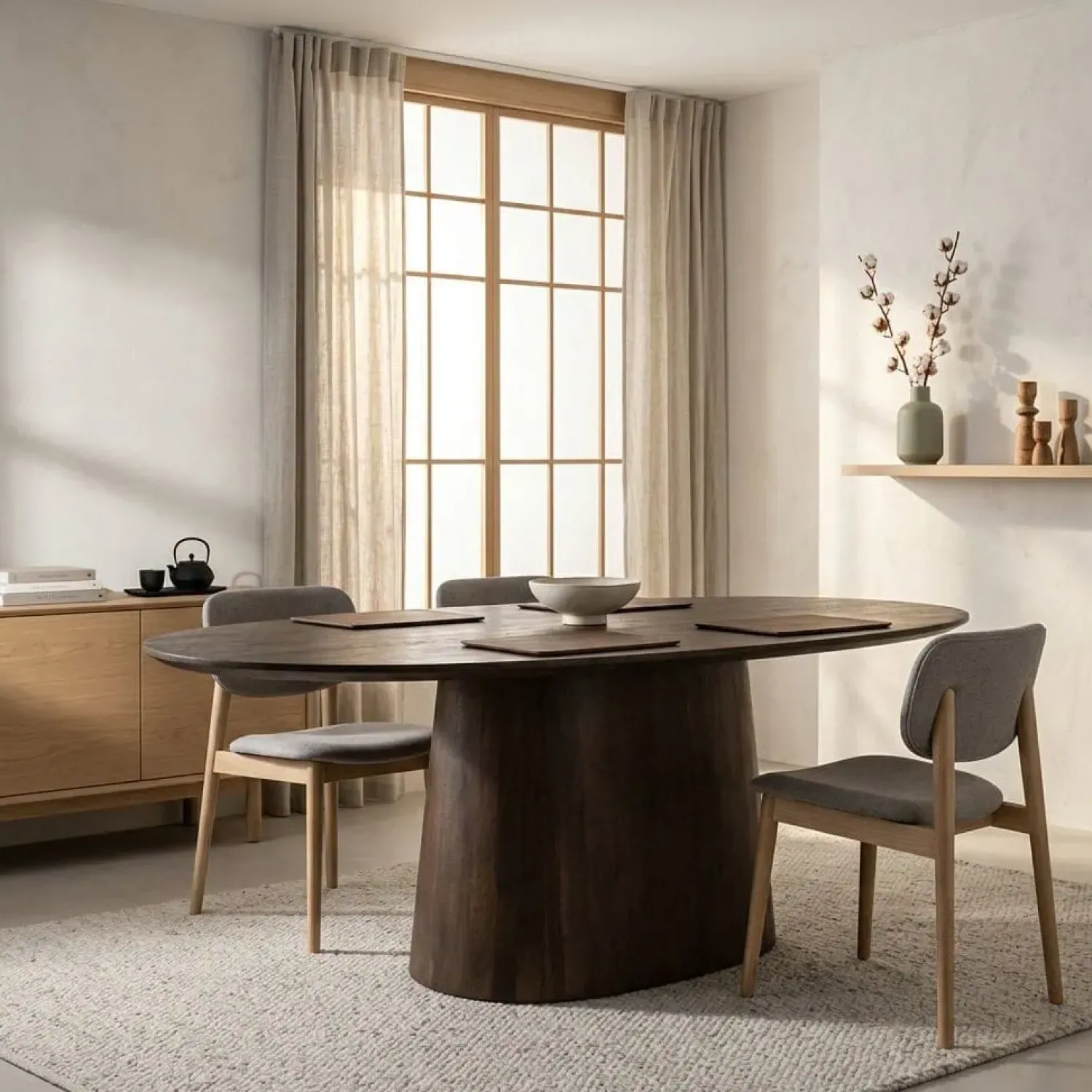 Eleonora Eettafels|eettafel Aron ovaal 200×110 bruin