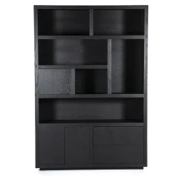 Eleonora Vakkenkasten|Boekenkasten|vakkenkast Helsinki 150cm zwart