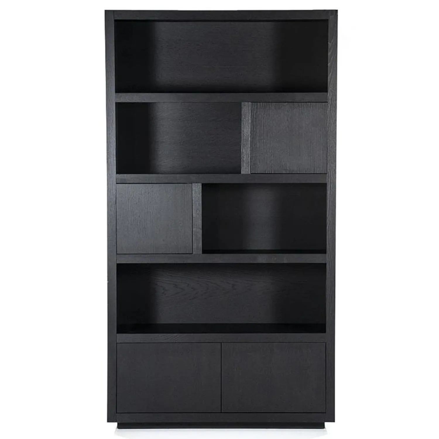 Eleonora Vakkenkasten|Boekenkasten|vakkenkast Helsinki 120x220cm zwart