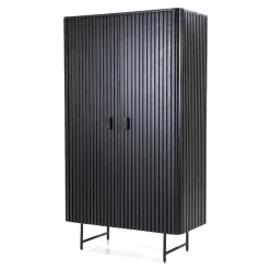 Eleonora Wandkasten|Industriele Kasten|wandkast Remi 2-drs. 96cm zwart