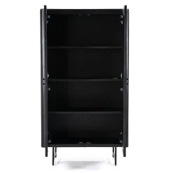 Eleonora Wandkasten|Industriele Kasten|wandkast Remi 2-drs. 96cm zwart