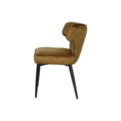 PTMD Eetkamerstoelen|Elin Eetkamerstoel Bruin Velvet