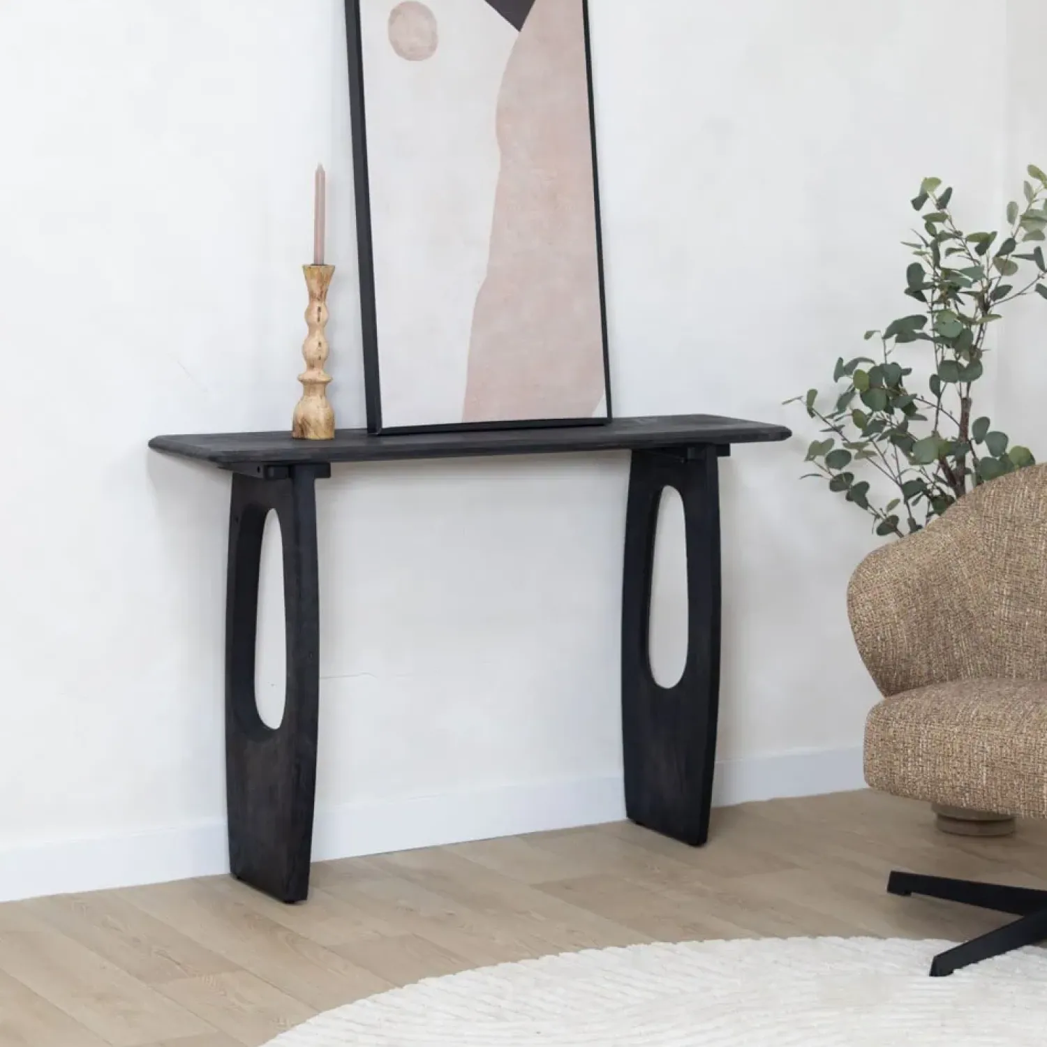 Vane Living Sidetables|Elin Sidetable zwart 120cm