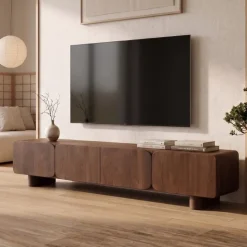 Vane Living Industriele Kasten|Tv Meubels|Elin Tv meubel Walnoot 200 cm