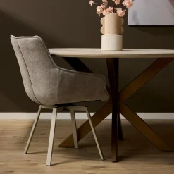Furndea Eetkamerstoelen|Elise Eetkamerstoel Taupe