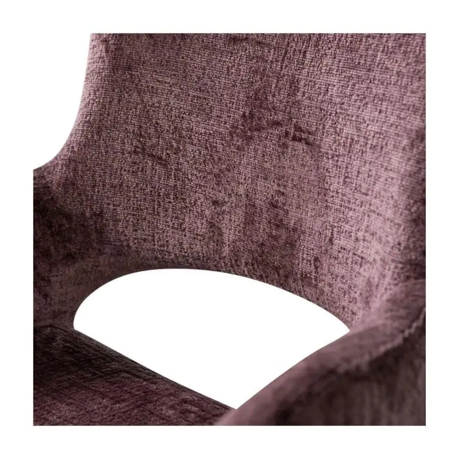 WOOOD Eetkamerstoelen|Eliva Eetkamerstoel structure velvet paars set van 2