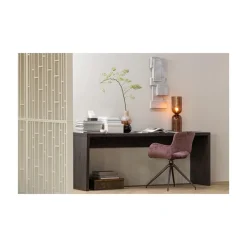 WOOOD Eetkamerstoelen|Eliva Eetkamerstoel structure velvet paars set van 2