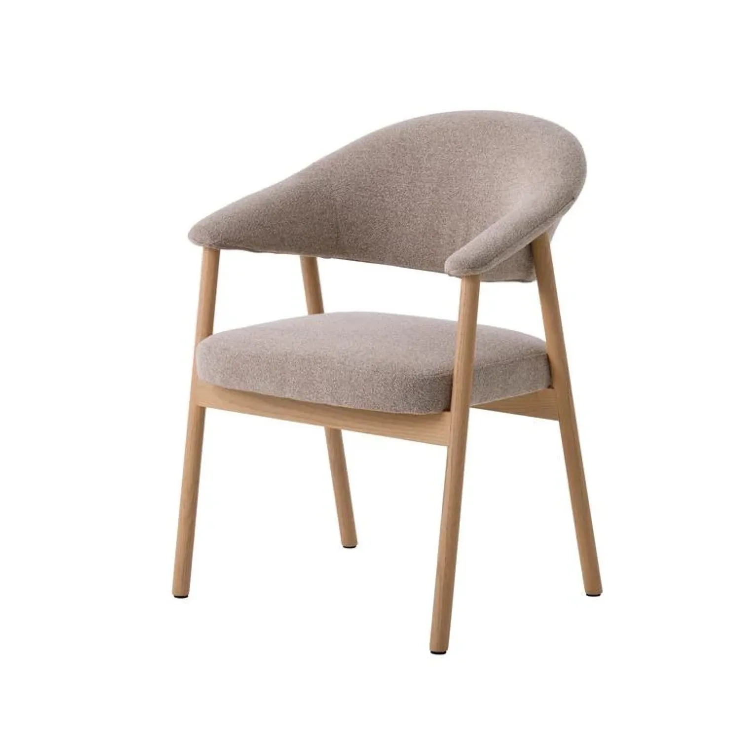 LykkeHome Eetkamerstoelen|Eliza Eetkamerstoel lichtbruin met naturel poot