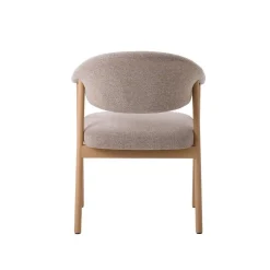LykkeHome Eetkamerstoelen|Eliza Eetkamerstoel lichtbruin met naturel poot