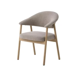 LykkeHome Eetkamerstoelen|Eliza Eetkamerstoel lichtbruin met naturel poot