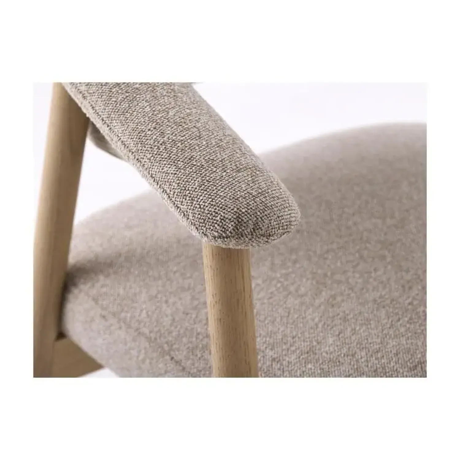 LykkeHome Eetkamerstoelen|Eliza Eetkamerstoel lichtbruin met naturel poot