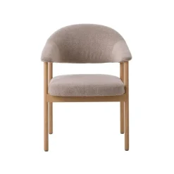 LykkeHome Eetkamerstoelen|Eliza Eetkamerstoel lichtbruin met naturel poot