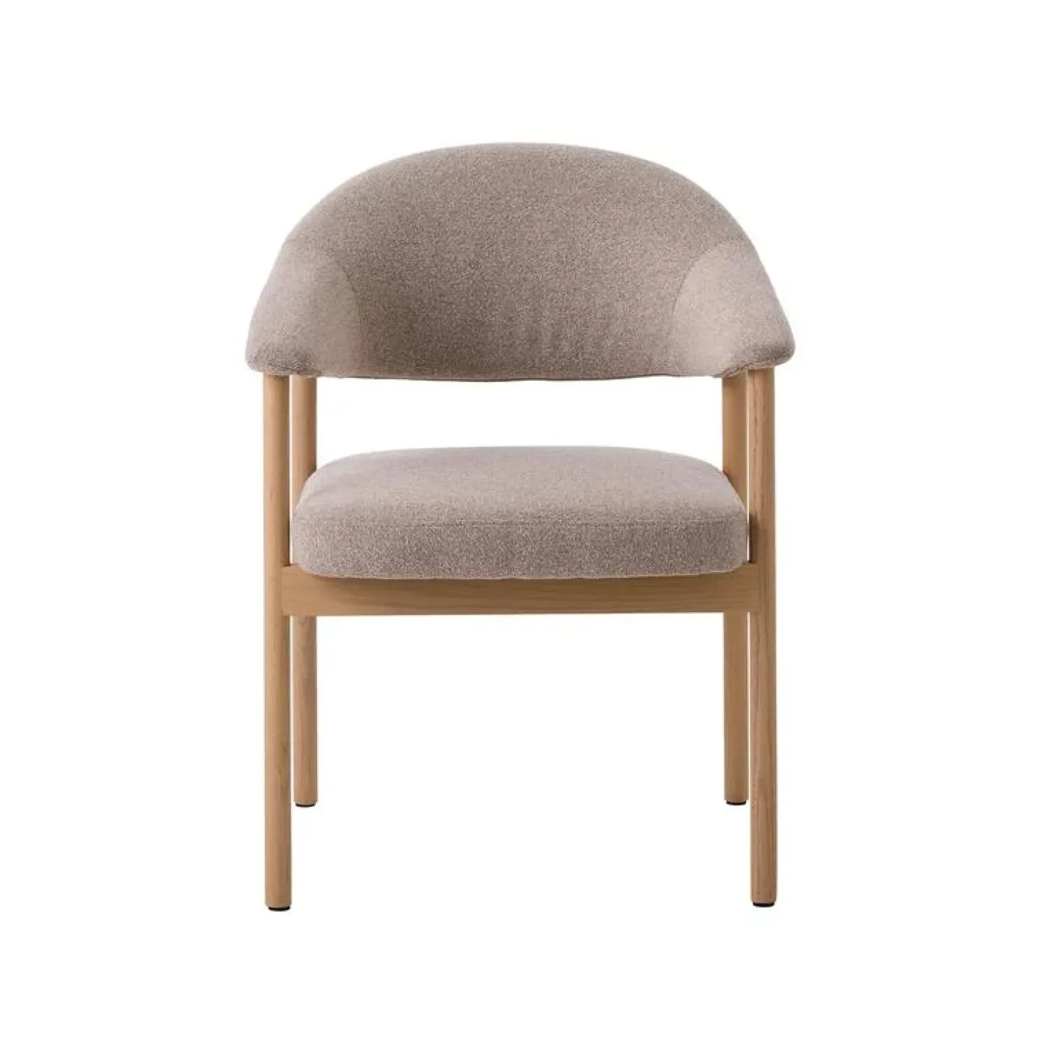 LykkeHome Eetkamerstoelen|Eliza Eetkamerstoel lichtbruin met naturel poot