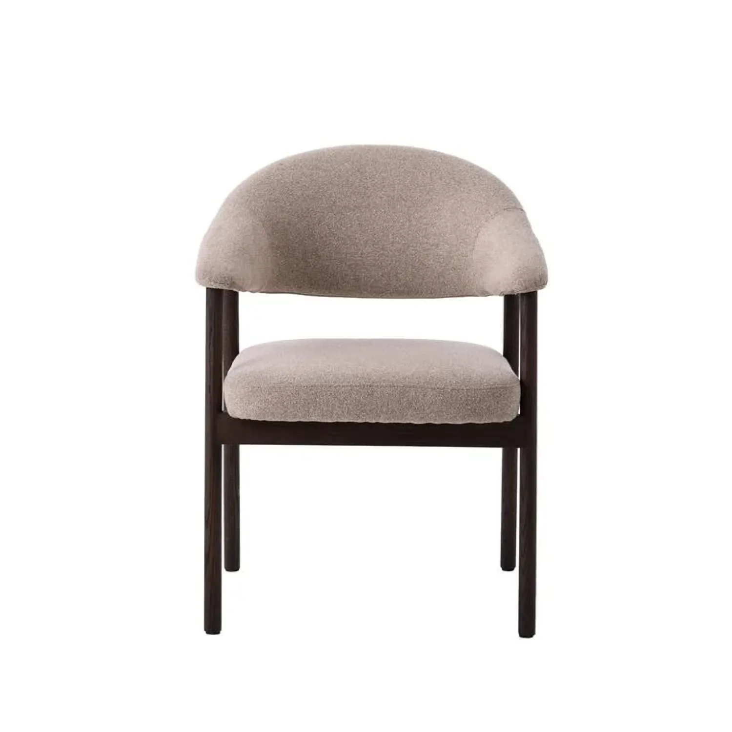 LykkeHome Eetkamerstoelen|Eliza Eetkamerstoel lichtbruin met walnoot poot