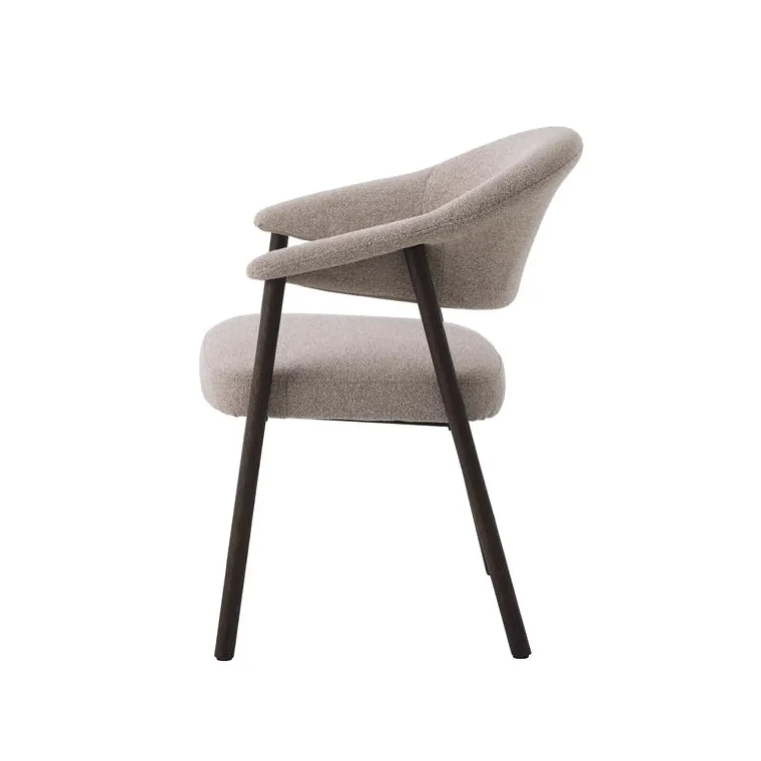 LykkeHome Eetkamerstoelen|Eliza Eetkamerstoel lichtbruin met walnoot poot