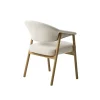 LykkeHome Eetkamerstoelen|Eliza Eetkamerstoel zand met naturel poot