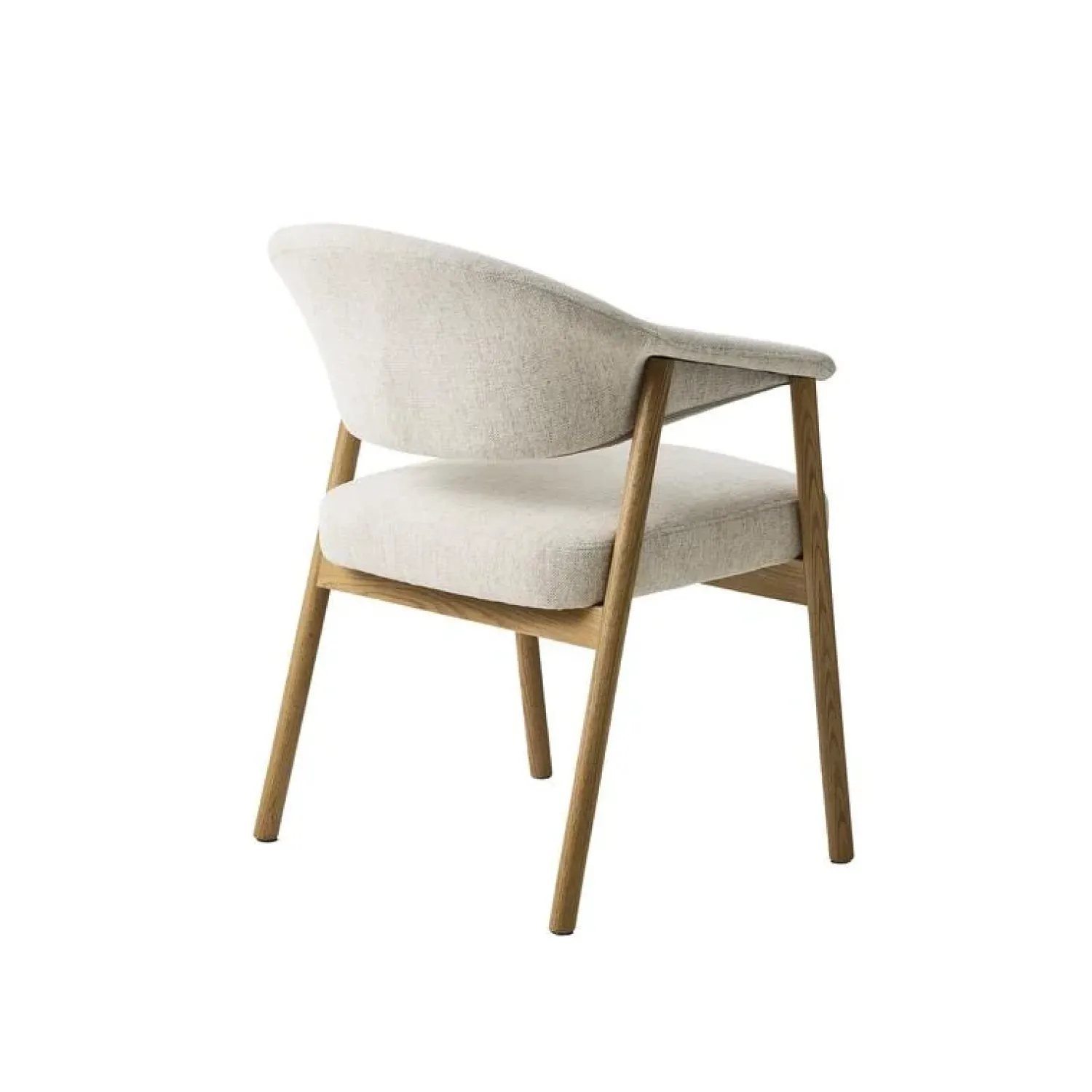LykkeHome Eetkamerstoelen|Eliza Eetkamerstoel zand met naturel poot