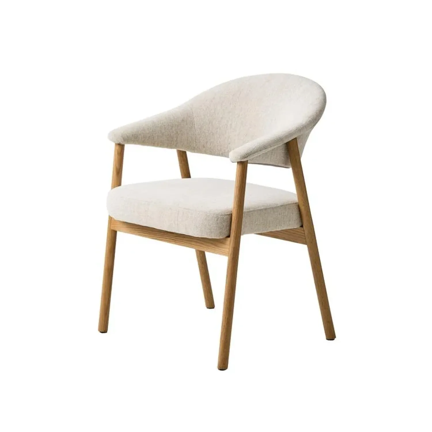 LykkeHome Eetkamerstoelen|Eliza Eetkamerstoel zand met naturel poot
