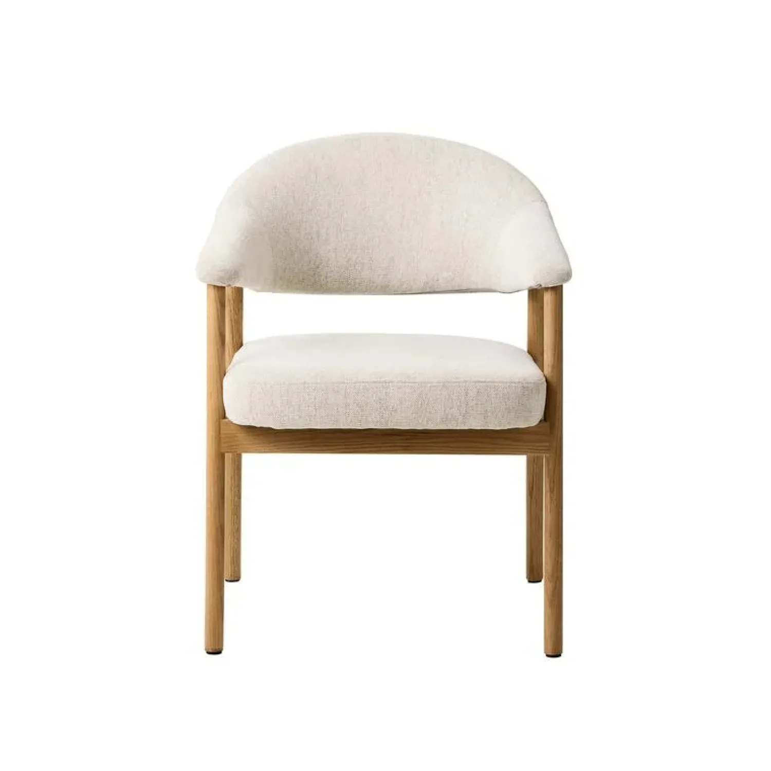LykkeHome Eetkamerstoelen|Eliza Eetkamerstoel zand met naturel poot