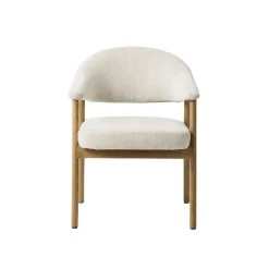 LykkeHome Eetkamerstoelen|Eliza Eetkamerstoel zand met naturel poot
