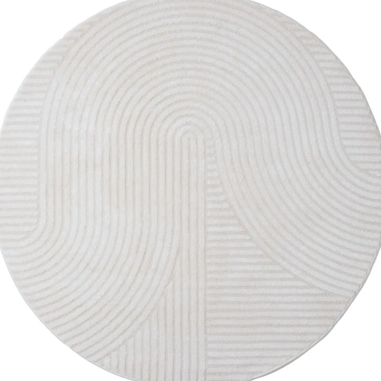 Decor 88 Vloerkleden|Ella vloerkleed Crème Rond 160x160cm