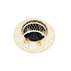 Trading Lighting Plafondlampen|Ellie 4-lichts Plafondlamp rotan 50cm
