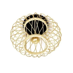 Trading Lighting Plafondlampen|Ellie 1-lichts Plafondlamp rotan 30cm