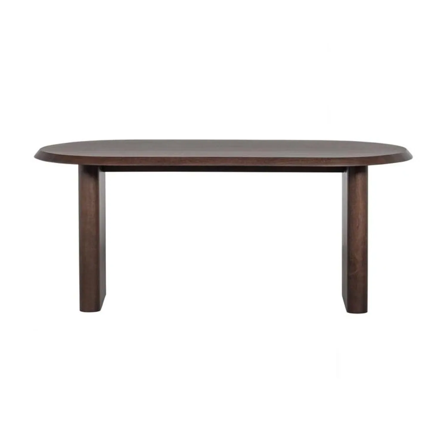 vtwonen Eettafels|Ellips Eettafel mangohout walnoot 180cm