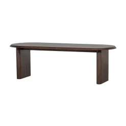 vtwonen Eettafels|Ellips Eettafel mangohout walnoot 240cm