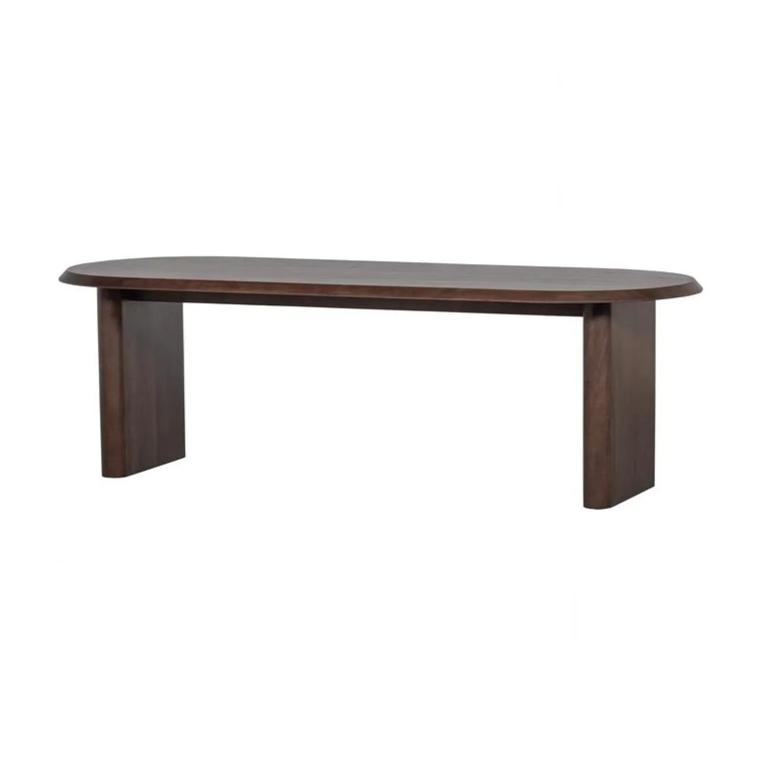 vtwonen Eettafels|Ellips Eettafel mangohout walnoot 240cm