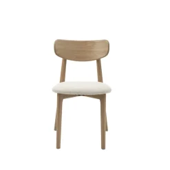 LykkeHome Eetkamerstoelen|Elma Eetkamerstoel gebroken wit bouclé