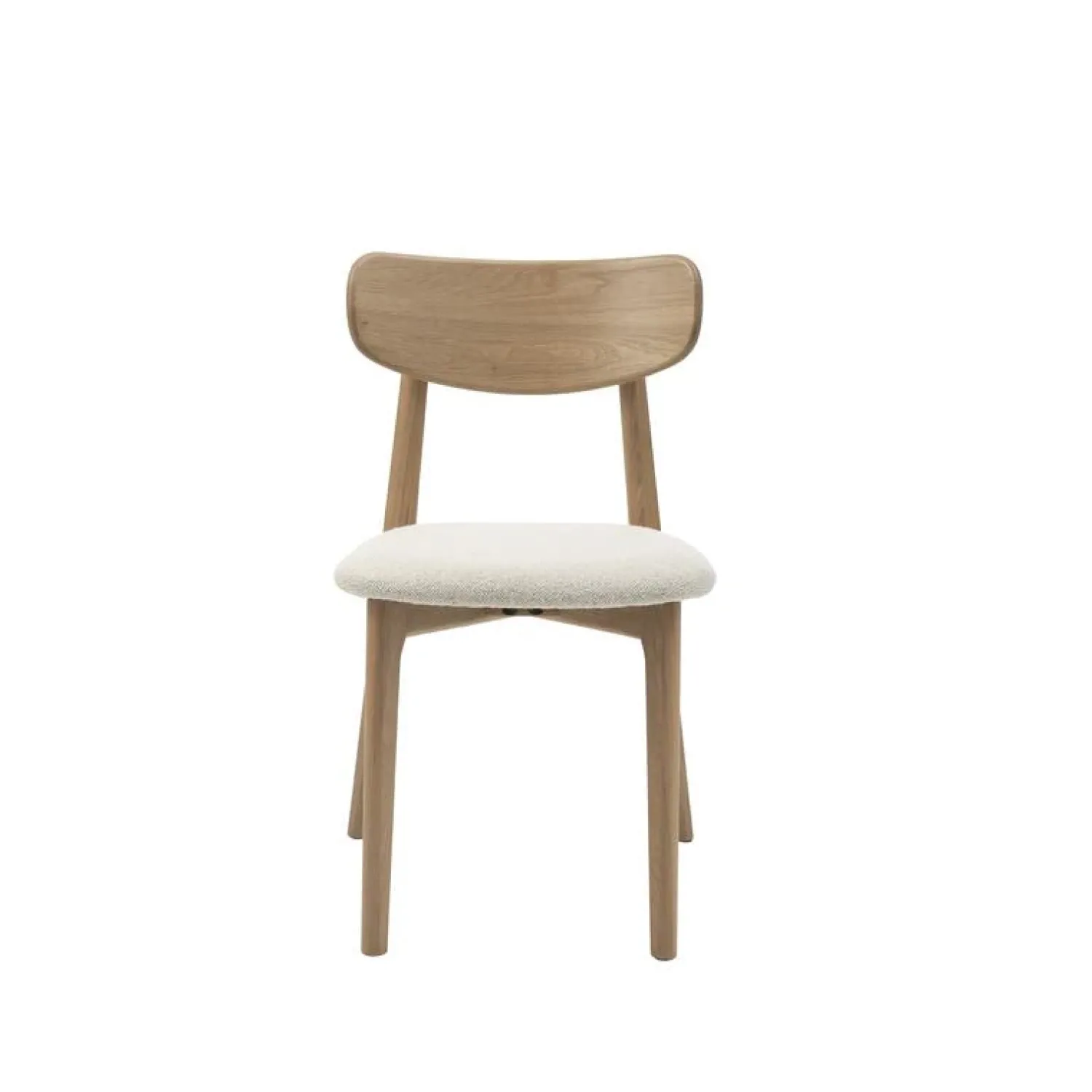 LykkeHome Eetkamerstoelen|Elma Eetkamerstoel gebroken wit bouclé
