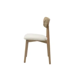 LykkeHome Eetkamerstoelen|Elma Eetkamerstoel gebroken wit bouclé