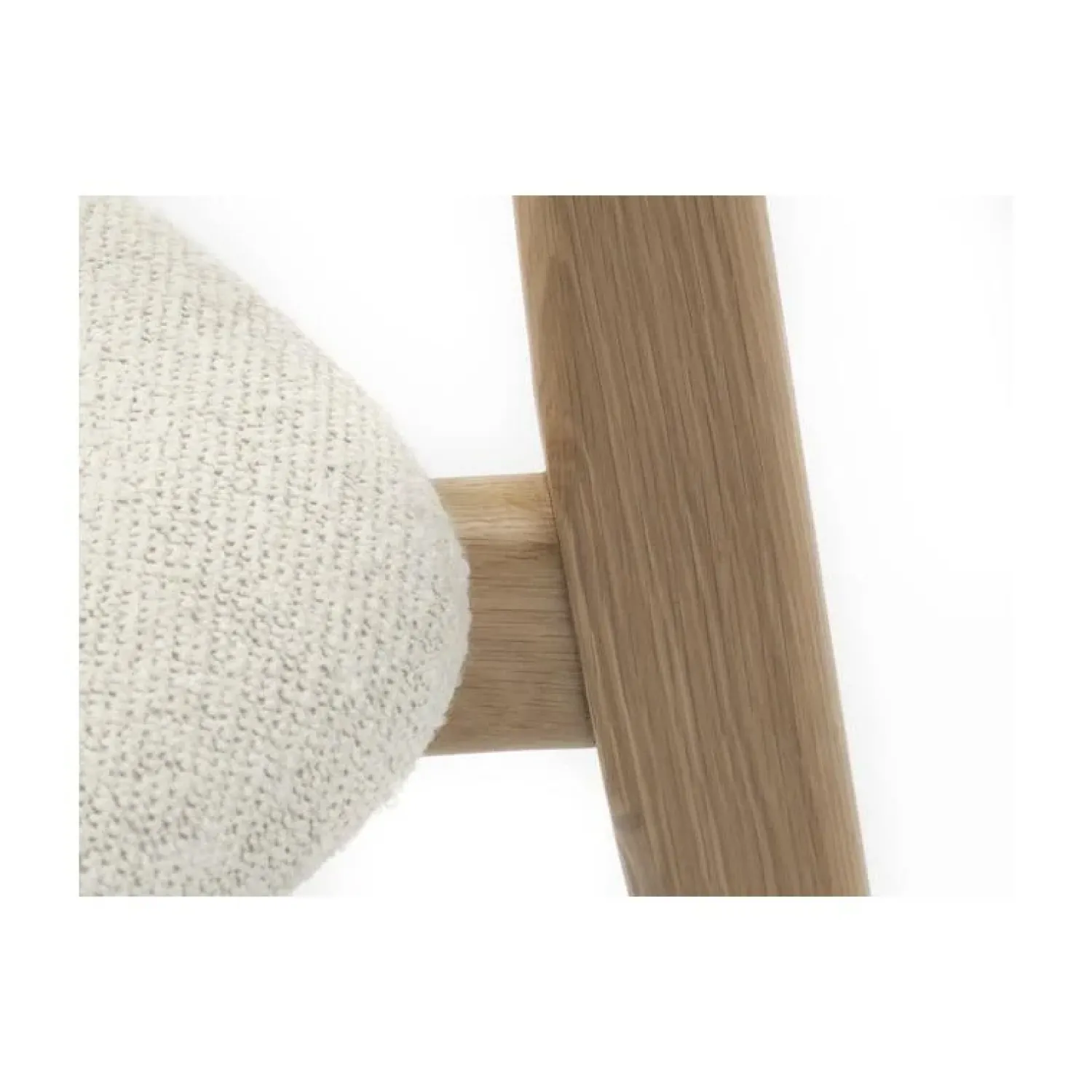 LykkeHome Eetkamerstoelen|Elma Eetkamerstoel gebroken wit bouclé