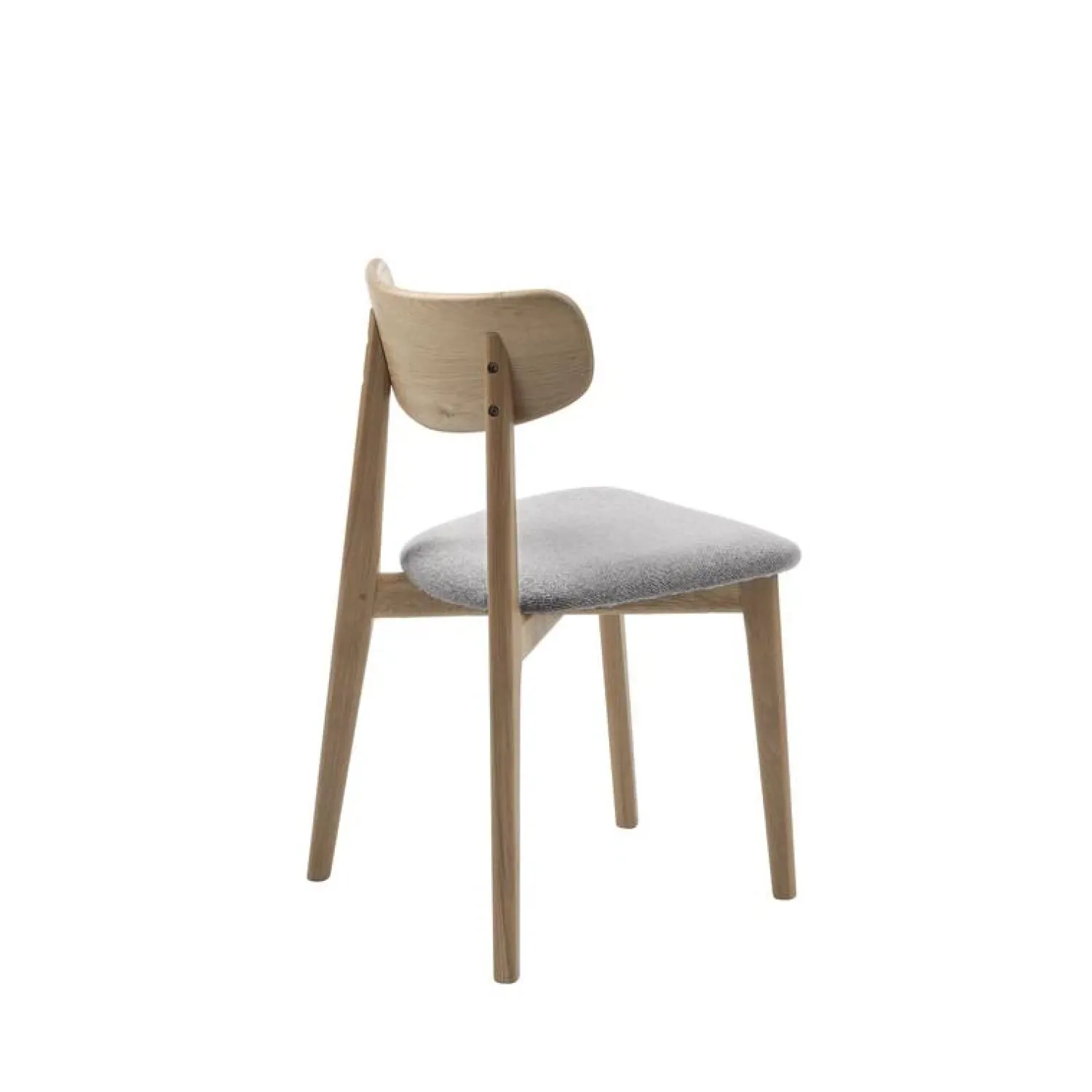 LykkeHome Eetkamerstoelen|Elma Eetkamerstoel grijs bouclé