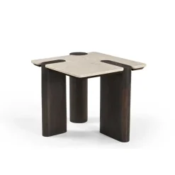 Furndea Bijzettafels|Elodie Bijzettafel Creme Marmer 57 cm