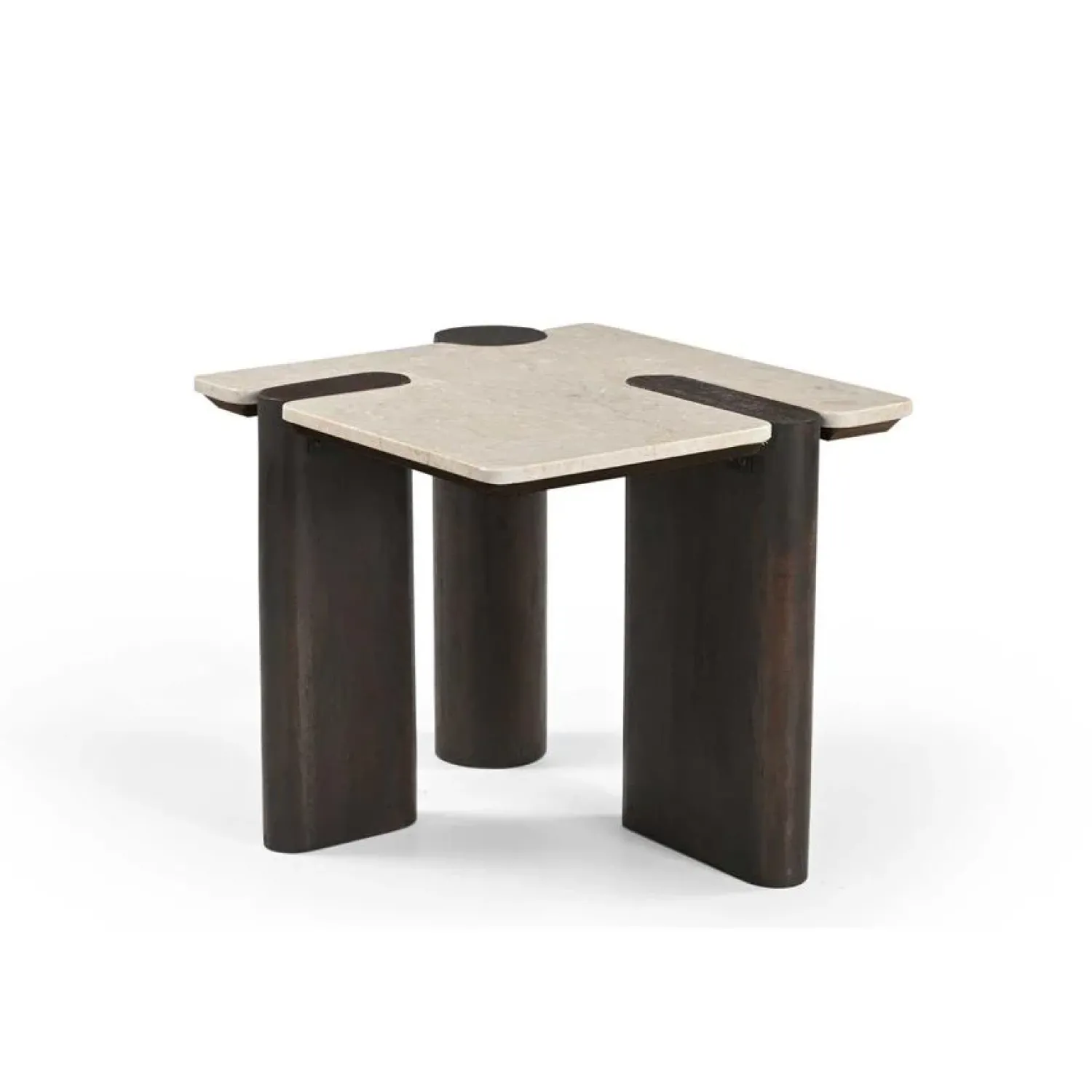 Furndea Bijzettafels|Elodie Bijzettafel Creme Marmer 57 cm