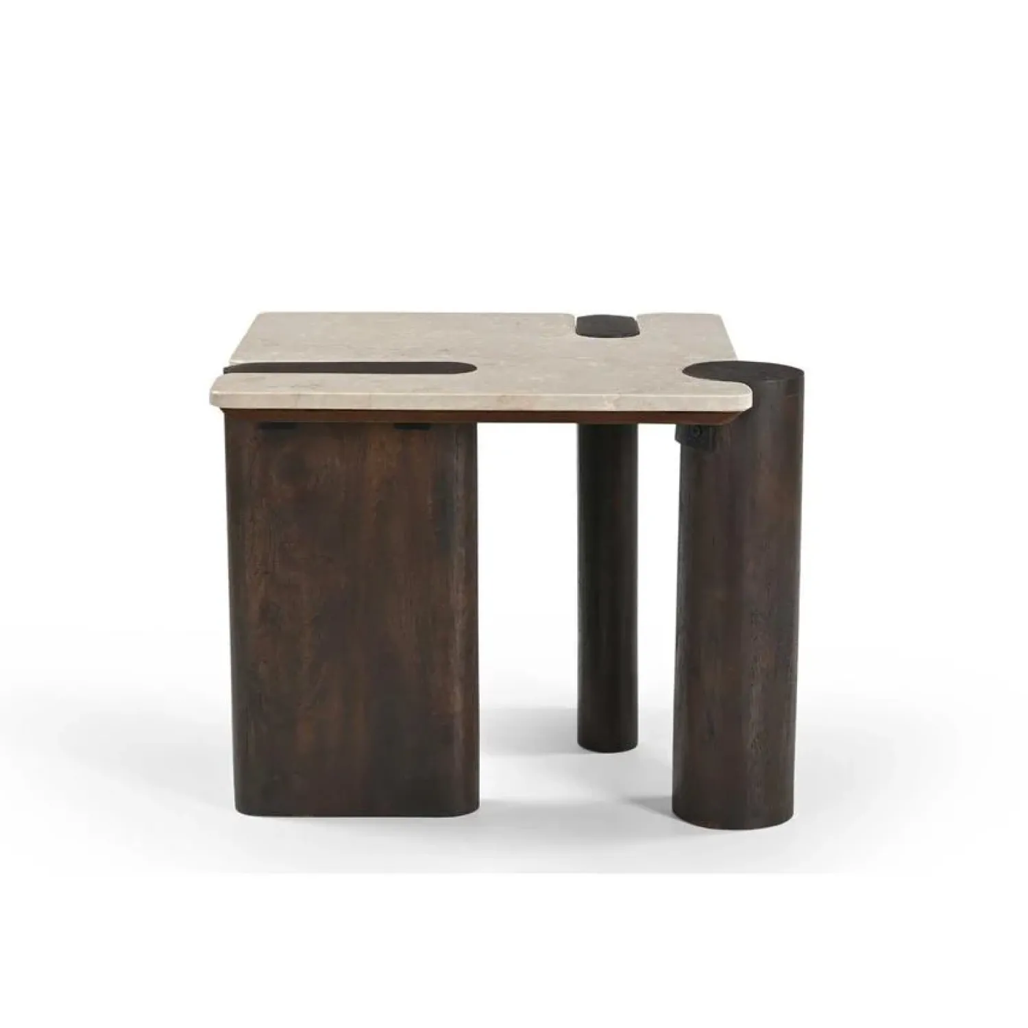 Furndea Bijzettafels|Elodie Bijzettafel Creme Marmer 57 cm