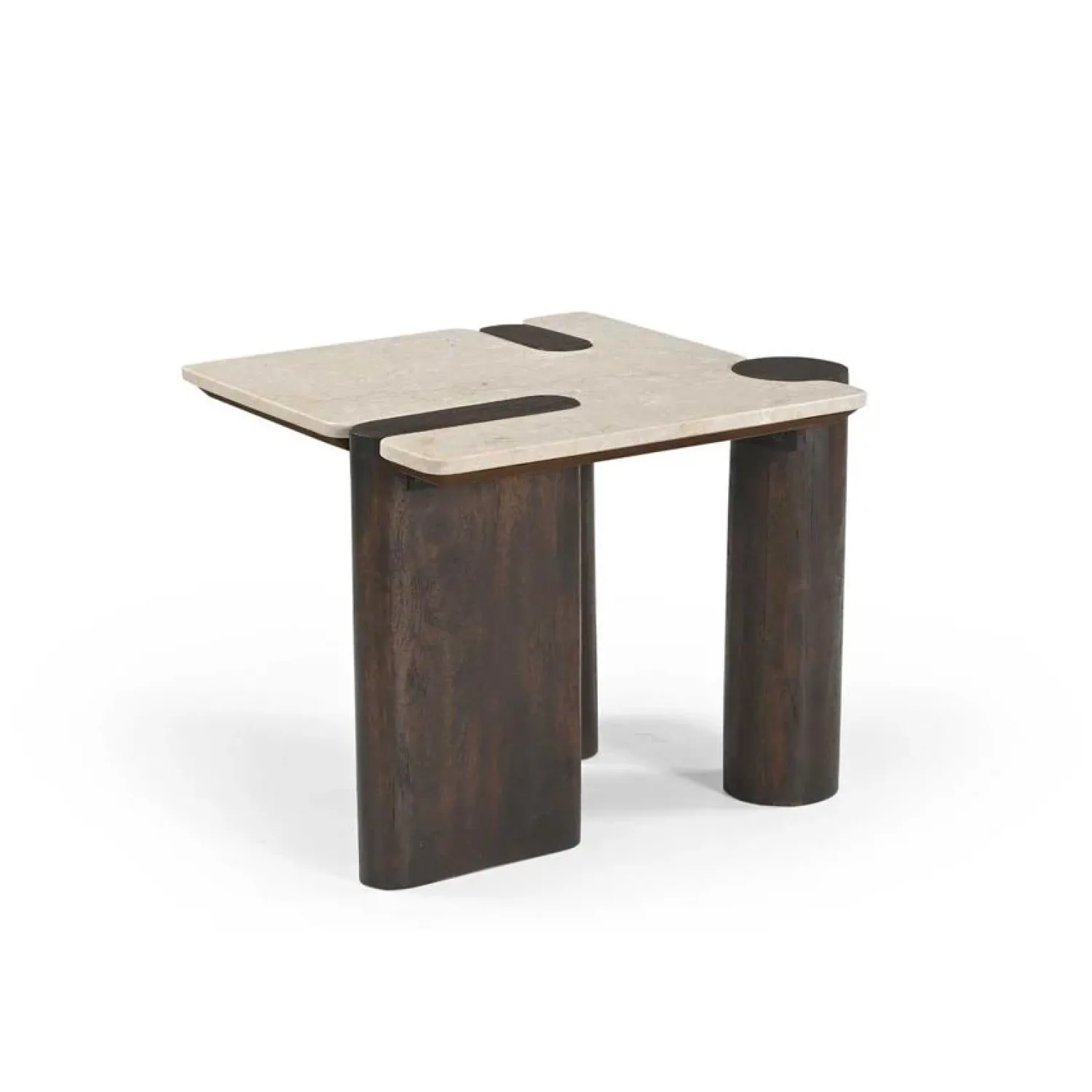 Furndea Bijzettafels|Elodie Bijzettafel Creme Marmer 57 cm
