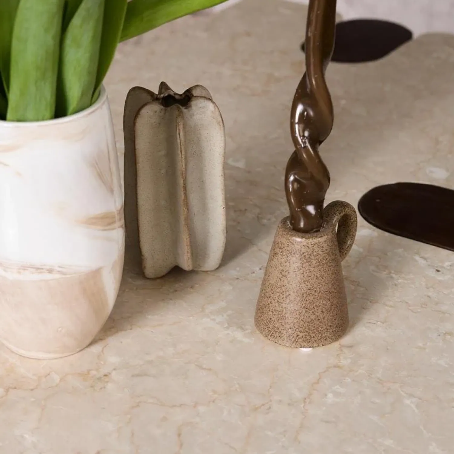 Furndea Salontafels|Elodie Salontafel Creme Marmer 128 cm
