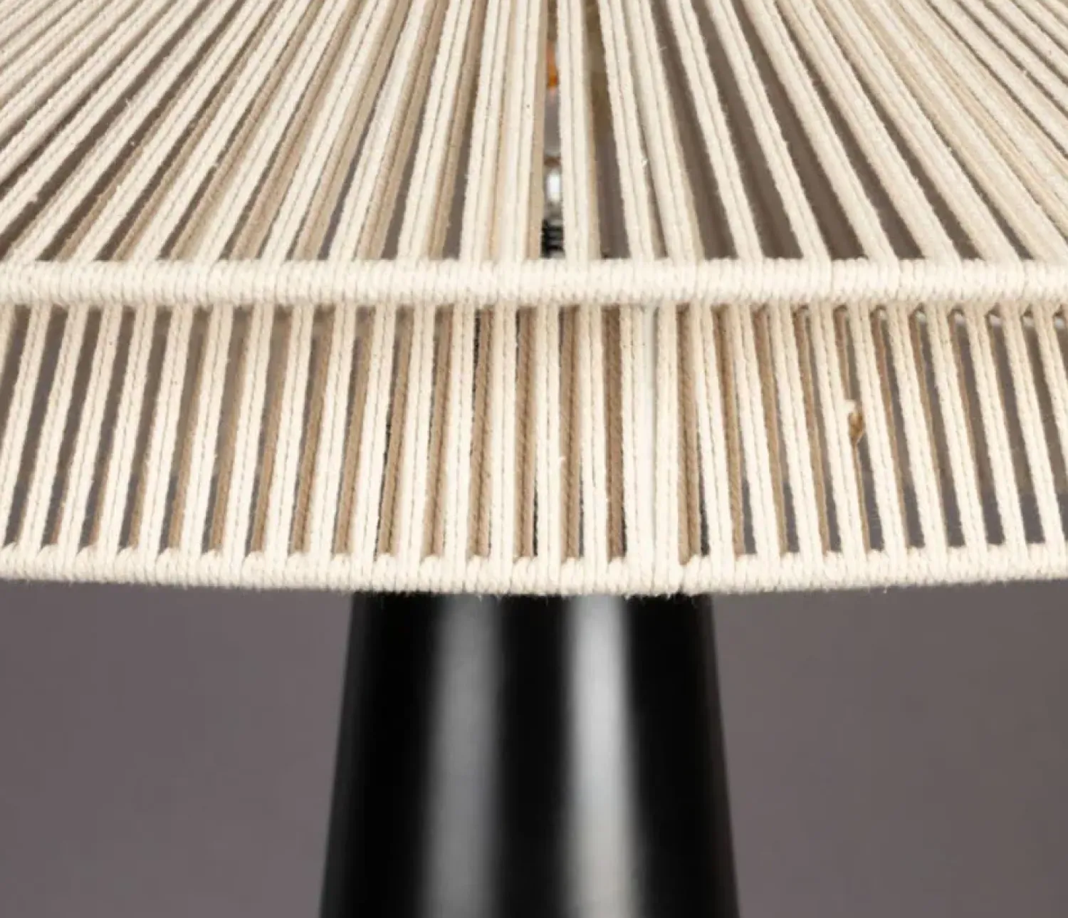 Dutchbone Tafellampen|Elon 1-lichts Tafellamp Wit 61cm