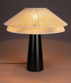 Dutchbone Tafellampen|Elon 1-lichts Tafellamp Wit 61cm