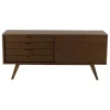 Nordhavn Dressoirs|Industriele Kasten|Eloria Dressoir Bruin 160cm