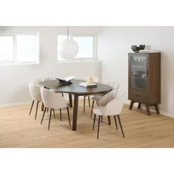 Nordhavn Vitrinekasten|Industriele Kasten|Eloria Vitrinekast laag Bruin 72cm