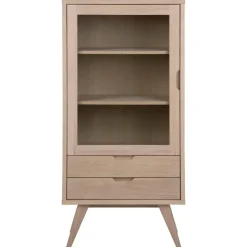 Nordhavn Vitrinekasten|Industriele Kasten|Eloria Vitrinekast laag Naturel 72cm