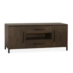 Maison Madera Dressoirs|Industriele Kasten|Elowen Dressoir klein 2-deurs Donkerbruin 182cm