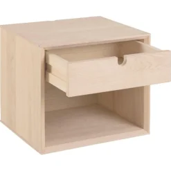 Nordhavn Nachtkastjes|Industriele Kasten|Elowen Nachtkastje hoog Naturel 37cm