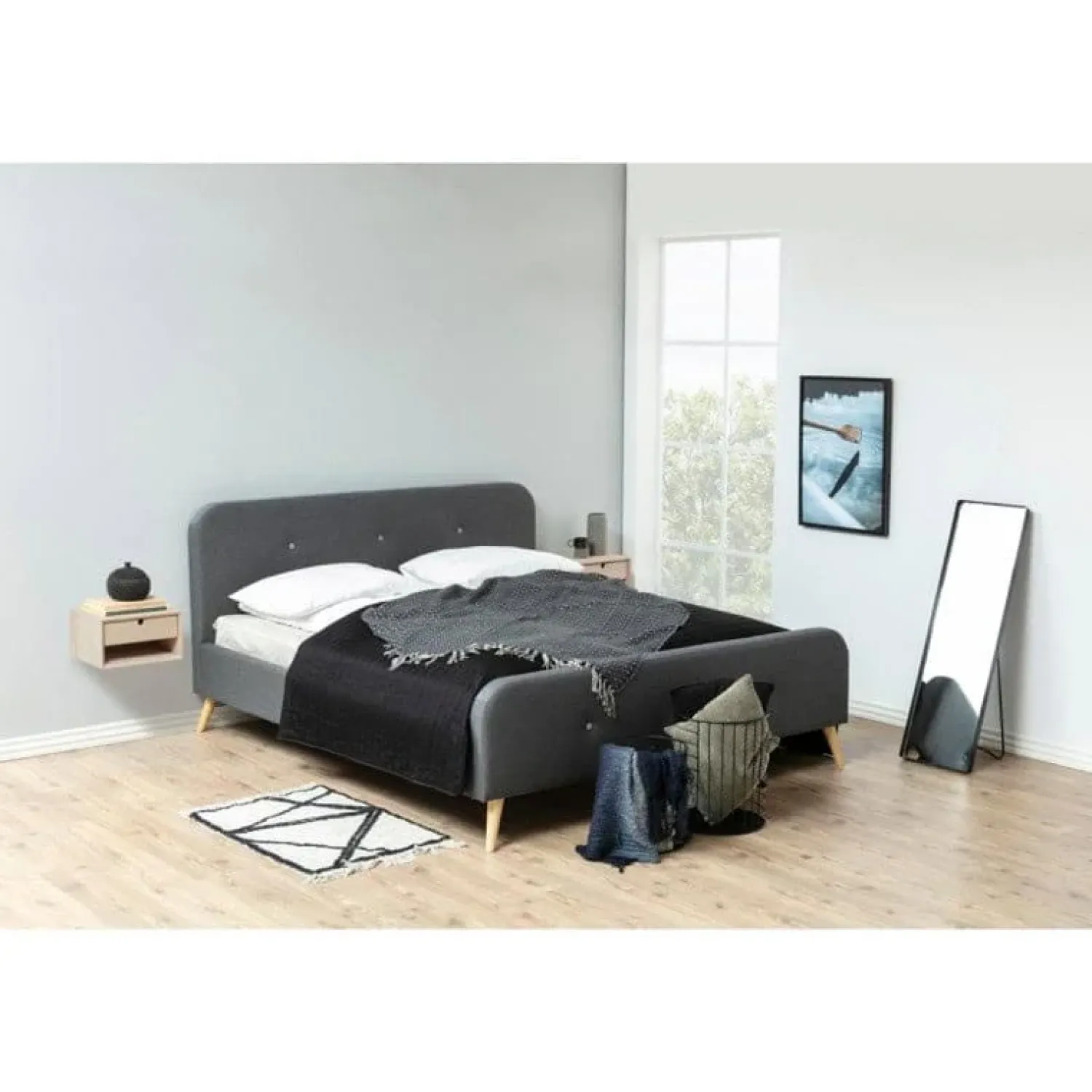 Nordhavn Nachtkastjes|Industriele Kasten|Elowen Nachtkastje laag Naturel 37cm