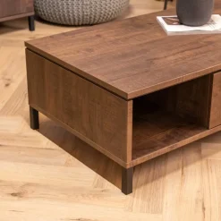 Maison Madera Salontafels|Elowen Salontafel 1 lade Donkerbruin 135cm